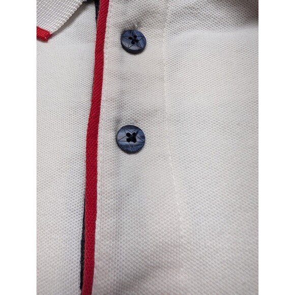 Rock Point Men's XL White Polo Shirt Patriotic Stars on Sleeve USA Freedom - Picture 6 of 13